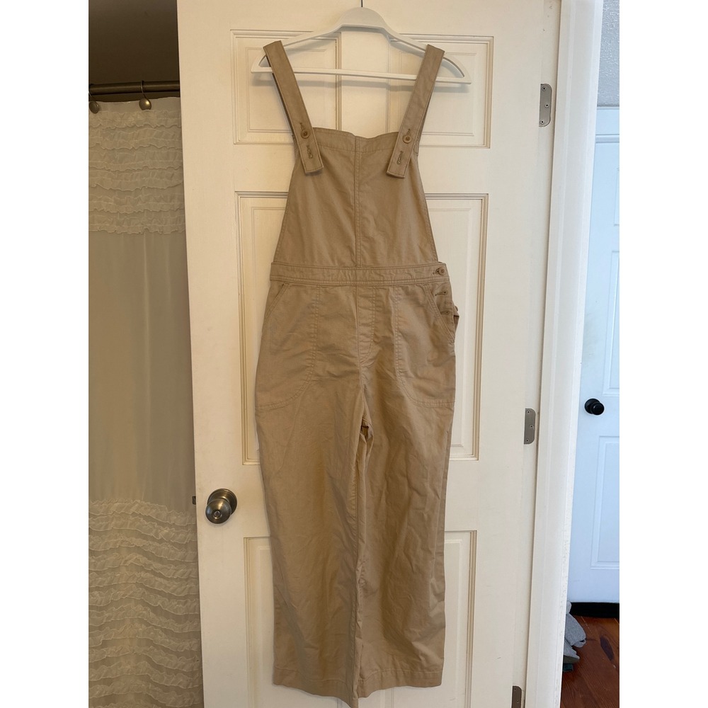 Patagonia Stand Up Overalls Khaki Tan Organic Cotton Canvas Womens 8